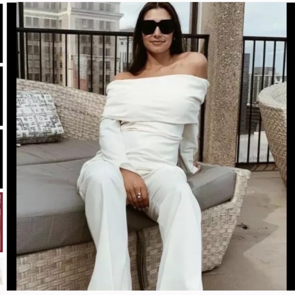 Zara Off-Shoulder White Dress - Picture 2 of 11